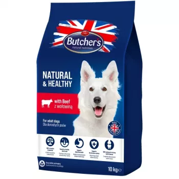Ξηρά τροφή για σκύλους BUTCHER'S Natural & Healthy Dog with Beef – 10 kg, Πλήρης τροφή για ενήλικους σκύλους