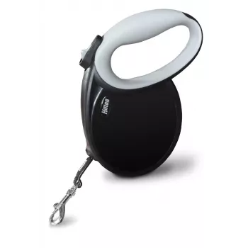 Λουρί με κορδόνι Hilton Smart Dog Tape XL — 7 m, για σκύλους έως 40 kg, Μαύρο-Γκρι