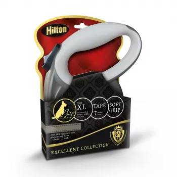 Λουρί με κορδόνι Hilton Smart Dog Tape XL 7 m για σκύλους έως 40 kg — Καφέ/Μπεζ