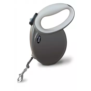 Λουρί με κορδόνι Hilton Smart Dog Tape XL 7 m για σκύλους έως 40 kg — Καφέ/Μπεζ