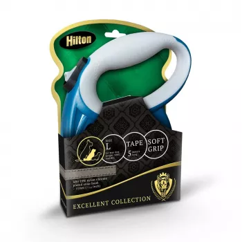 Λουρί με κορδόνι Hilton Smart Dog Tape L – ναυτικό μπλε-γκρι, 5 m, για σκύλους έως 30 kg