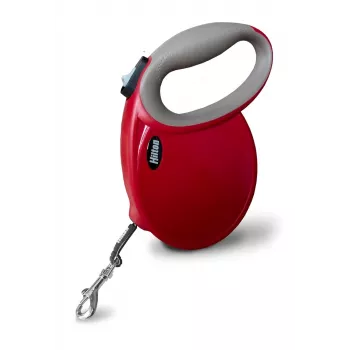 Αυτόματο λουρί σκύλου Hilton Smart Dog Tape L — 5 m, για σκύλους έως 30 kg, βυσσινί-γκρι