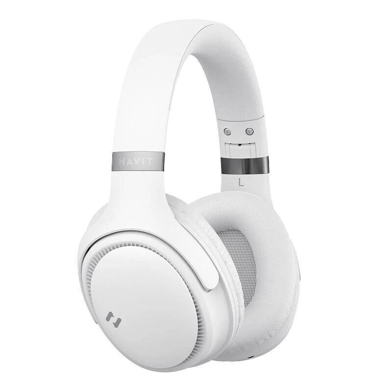 Ασύρματα Bluetooth ακουστικά HAVIT H630BT — On-Ear, Bluetooth, ενσωματωμένο μικρόφωνο, Λευκό