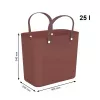 Rotho Multibag Albula Style 25L καλάθι απλύτων, Eisenrot