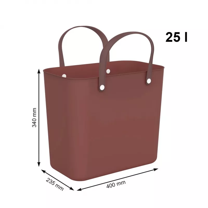 Rotho Multibag Albula Style 25L καλάθι απλύτων, Eisenrot
