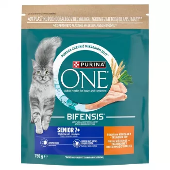 Purina Nestlé Purina ONE γατοτροφή 7+ με κοτόπουλο και δημητριακά ολικής άλεσης 750 g
