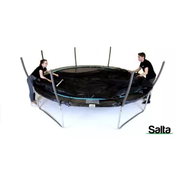 Τραμπολίνο εξωτερικού χώρου Salta Cosmos 427 cm — μοντέλο 5263A, μαύρο, στρογγυλό με δίχτυ ασφαλείας