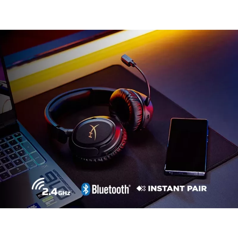 Ασύρματο gaming headset HyperX Cloud Flight 2 — over-ear, μαύρο