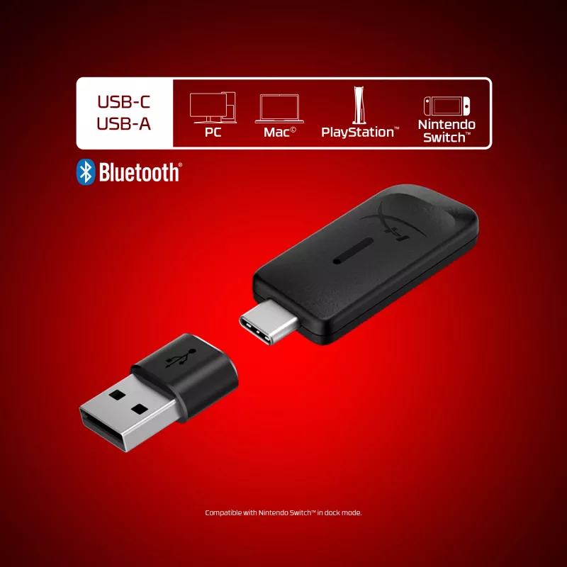 Ασύρματο gaming headset KINGSTON HyperX Cloud Flight 2 με USB-C και Bluetooth, λευκό