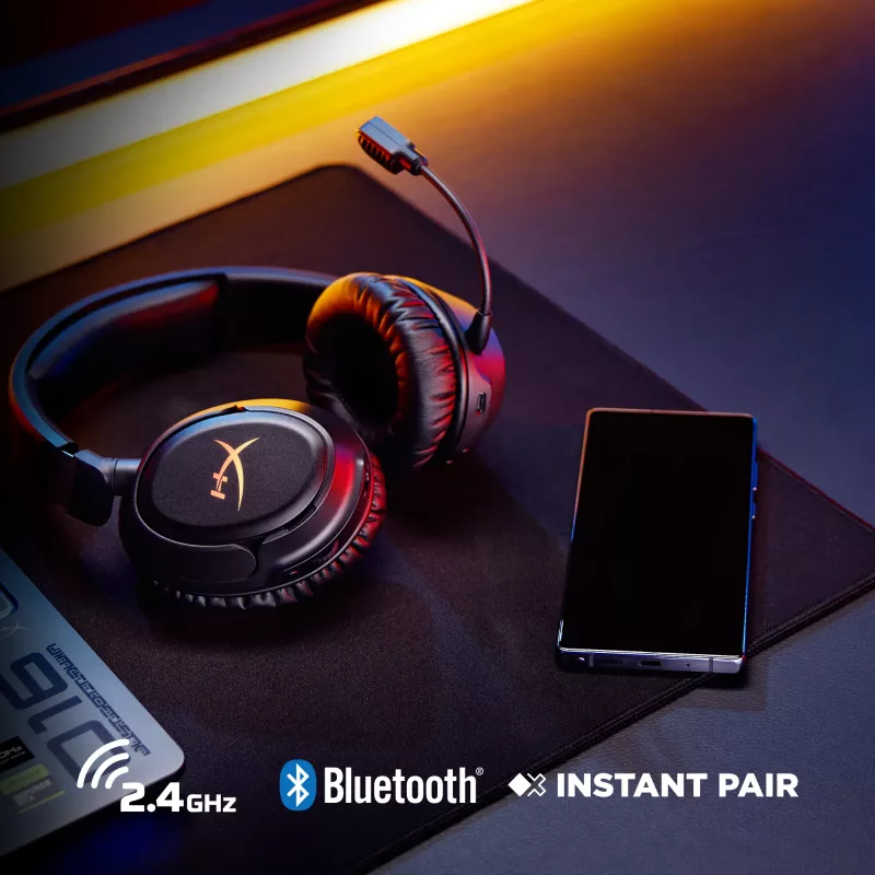 Ασύρματο gaming headset KINGSTON HyperX Cloud Flight 2 με USB-C και Bluetooth, λευκό
