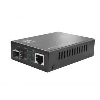 LevelOne Μετατροπέας μέσου RJ45 σε SFP Gigabit, PoE PSE