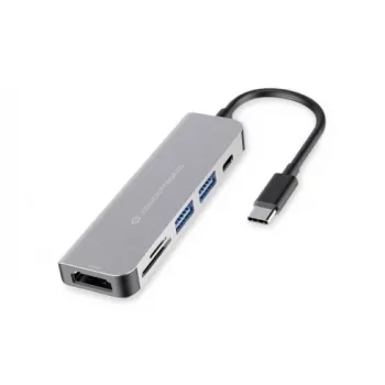Conceptronic DONN02G Σταθμός σύνδεσης φορητού υπολογιστή/Αντιγραφέας θυρών USB 3.2 Gen 1 (3.1 Gen 1) Type-C Αλουμίνιο