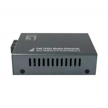 LevelOne Μετατροπέας μέσου RJ45 σε SC Gigabit, PoE PSE, Ίνα μονότροπη, 20km