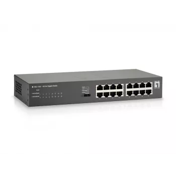 LevelOne 16-Port Gigabit Switch, Gigabit Ethernet (10/100/1000), Πλήρους διπλής κατεύθυνσης, Τοποθέτηση σε rack