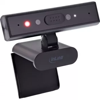 InLine 55365 5MP Webcam με USB-C, Αυτόματη εστίαση, Windows Hello και Κάλυμμα απορρήτου