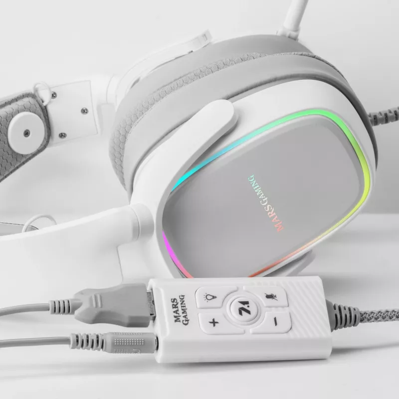 Κάρτα Ήχου Mars Gaming MSC2W 7.1 USB Λευκό 3,5mm