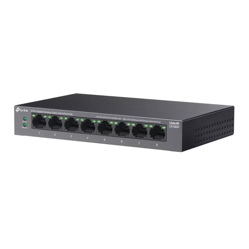 TP-Link LiteWave 8-Port Gigabit Desktop Switch με 8-Port PoE+