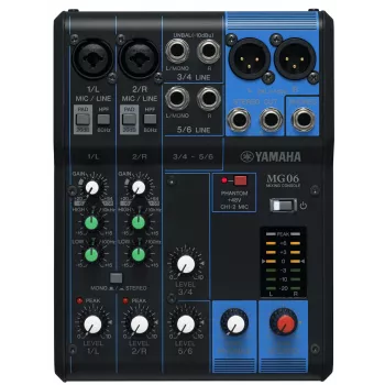 Yamaha MG06 Μίκτης Ήχου 6 Κανάλια Μαύρο
