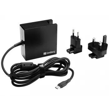 Sandberg φορτιστής AC USB-C PD 90W EU+UK, εσωτερικού χώρου, AC, 20,2 V, 4,5 A, 1,8 m, μαύρο
