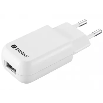Sandberg mini φορτιστής AC USB 1A EU, εσωτερικού χώρου, AC, 5 V, μαύρο, λευκό