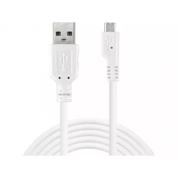 Sandberg καλώδιο συγχρονισμού/φόρτισης MicroUSB 3 m, 3 m, USB A, Micro-USB B, USB 2.0, αρσενικό/αρσενικό, λευκό