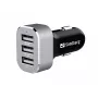 Sandberg Multi Car Charger 3xUSB, αυτοκίνητο, αναπτήρας, USB, 5 V, μαύρο, ασημί
