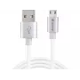 Sandberg καλώδιο MicroUSB Reversible 1m, 1 m, USB A, Micro-USB A, ασημί, λευκό