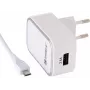 Sandberg φορτιστής AC EU Micro-USB 2,4 A, για εσωτερικούς χώρους, AC, 5 V, λευκό
