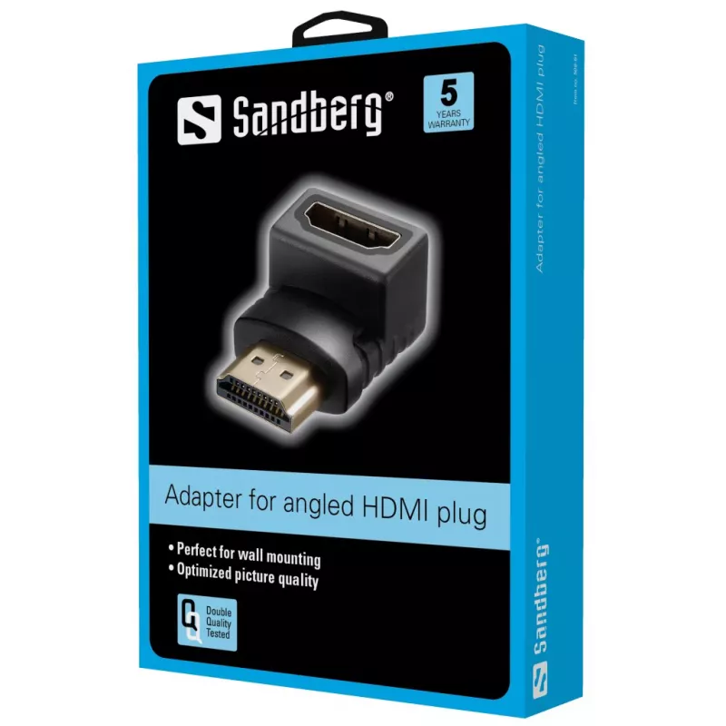 Sandberg γωνιακός προσαρμογέας HDMI 2.0, HDMI, HDMI, μαύρο