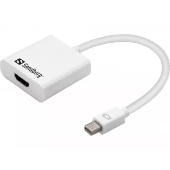 Sandberg προσαρμογέας MiniDP1.2>HDMI2.0 4K60, Mini DisplayPort, HDMI, αρσενικό, θηλυκό, 3840 x 2160 pixel, 6 Gbit/s