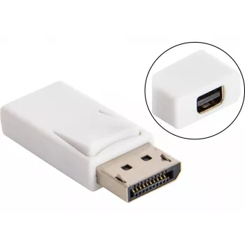 Sandberg μετατροπέας DisplayPort > MiniDP, DisplayPort, Mini DisplayPort, λευκό