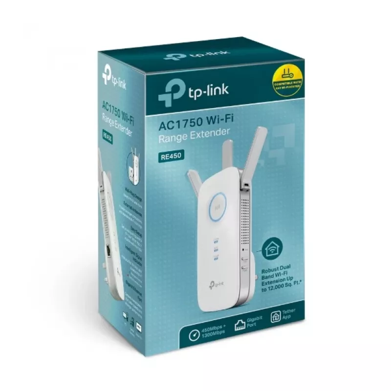 TP-Link RE450 Ενισχυτής δικτύου Πομπός δικτύου Λευκό 10, 100, 1000 Mbit/s