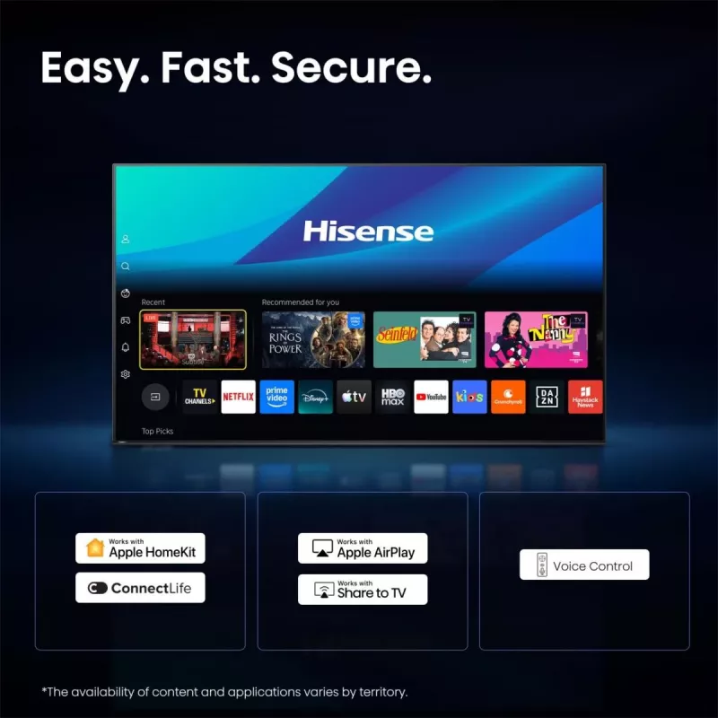 Hisense 85E7S PRO TV 2,16 m (85 ίντσες) UHD+ Smart-TV Wi-Fi Μαύρο 400 cd/m²