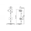 Multibrackets M VESA Desktopmount Σετ επέκτασης μονής βάσης 24 ίντσες-32 ίντσες
