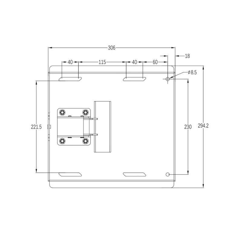 Multibrackets M Universal Swing Arm 180 μοιρών Large μαύρο 75 kg 48-69 inch