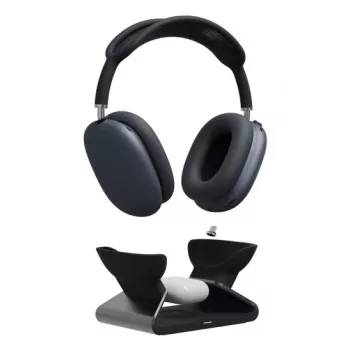 mophie AirPods Max σταθμός φόρτισης, εσωτερικού χώρου, USB, ασύρματη φόρτιση, μαύρο