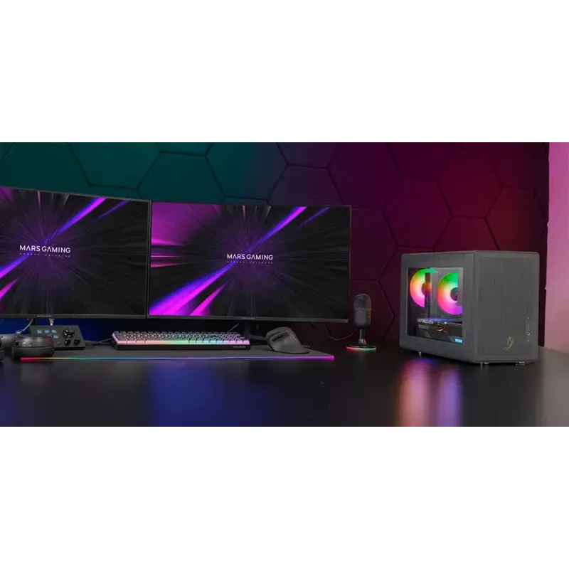 Κουτί υπολογιστή Mars Gaming MCXPS mATX Ultra-Compact μαύρο