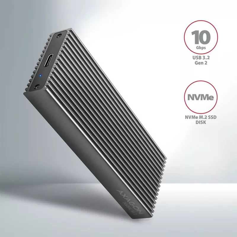 AXAGON EEM2-XR - κάλυμμα - μέταλλο - ασημί - M.2 - κάθε μάρκα - 112 mm