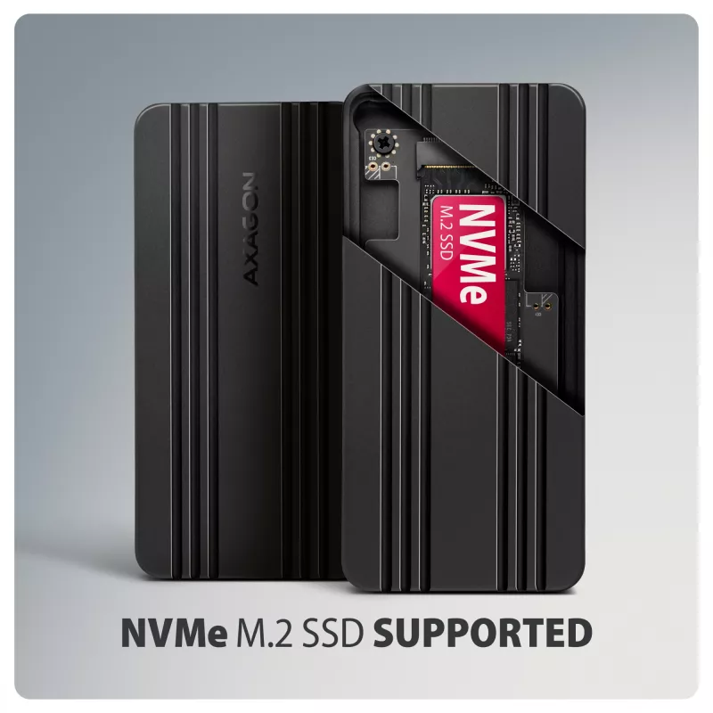 Axagon EEM2-40G θήκη USB-C 40Gbps M.2 NVMe SSD, ARMORED αλουμίνιο