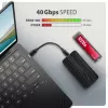 Axagon EEM2-40G θήκη USB-C 40Gbps M.2 NVMe SSD, ARMORED αλουμίνιο