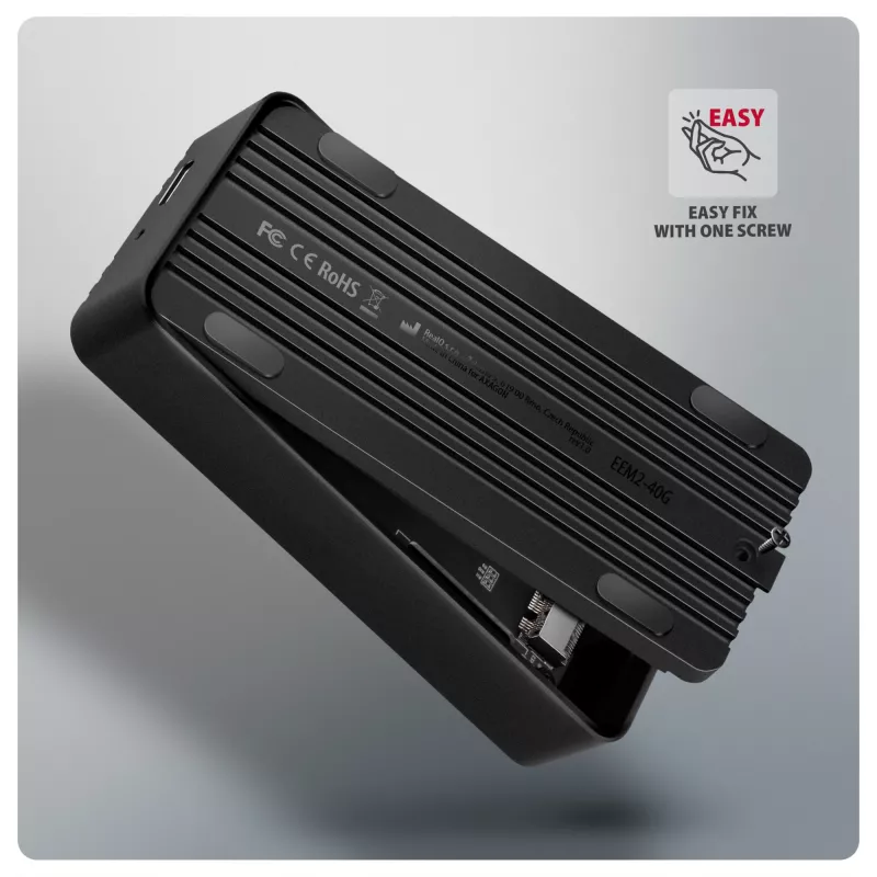 Axagon EEM2-40G θήκη USB-C 40Gbps M.2 NVMe SSD, ARMORED αλουμίνιο