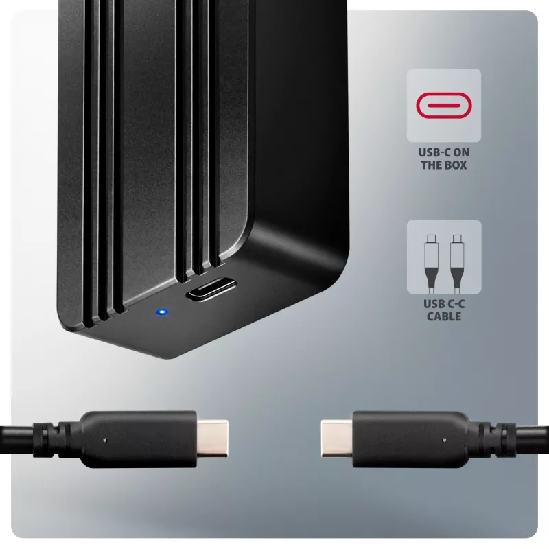 Axagon EEM2-40G θήκη USB-C 40Gbps M.2 NVMe SSD, ARMORED αλουμίνιο