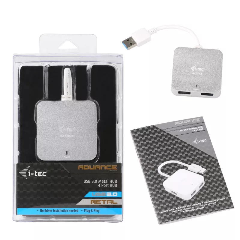 i-tec μεταλλικό USB 3.0 παθητικό HUB 4 θυρών