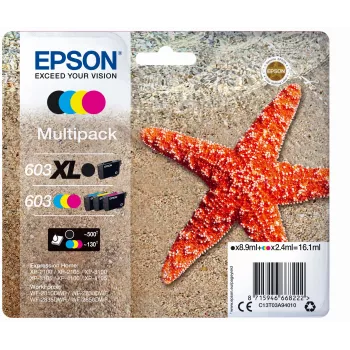 Epson 603 XL μελανοδοχείο 1 τεμ. γνήσιο υψηλής (XL) διάρκειας μαύρο, κυανό, ματζέντα, κίτρινο