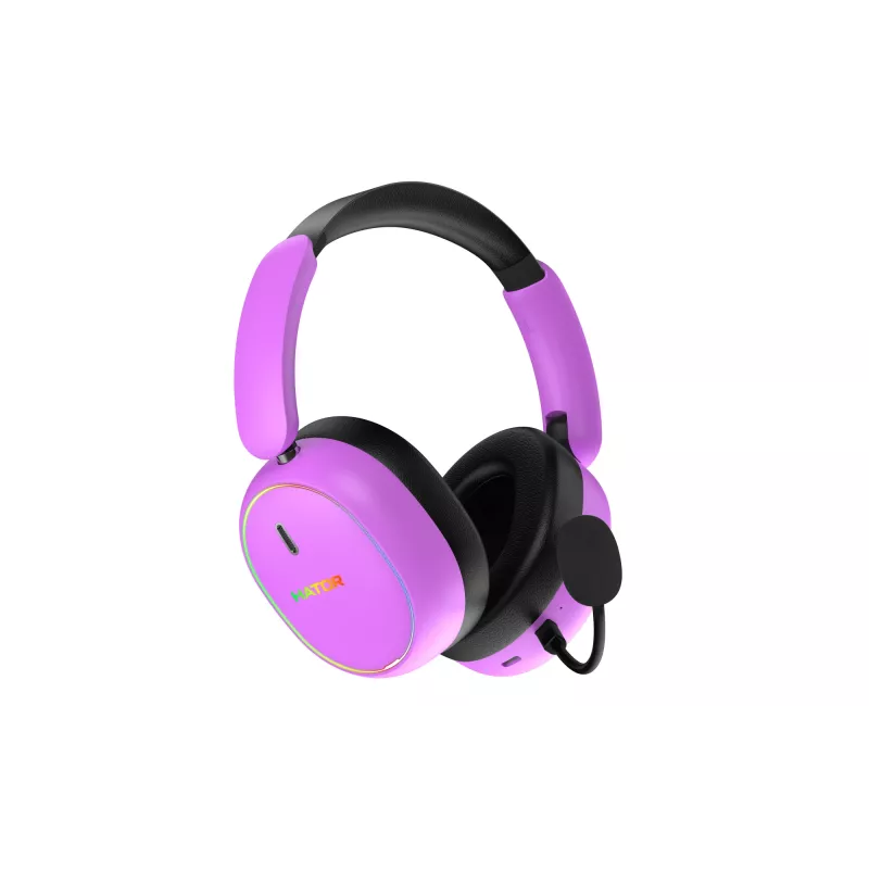 HATOR Phoenix 2 ασύρματο headset ενσύρματο & ασύρματο Head-Band Gaming USB Type-C / USB Type-A Bluetooth βιολετί