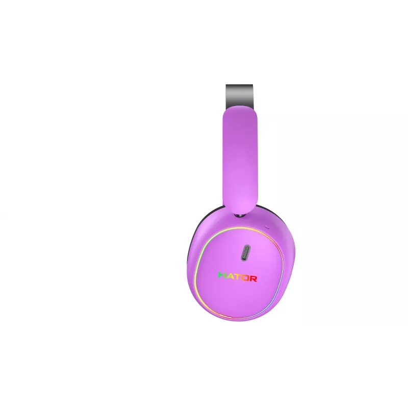 HATOR Phoenix 2 ασύρματο headset ενσύρματο & ασύρματο Head-Band Gaming USB Type-C / USB Type-A Bluetooth βιολετί