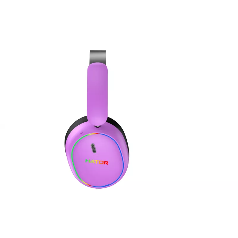 HATOR Phoenix 2 ασύρματο headset ενσύρματο & ασύρματο Head-Band Gaming USB Type-C / USB Type-A Bluetooth βιολετί