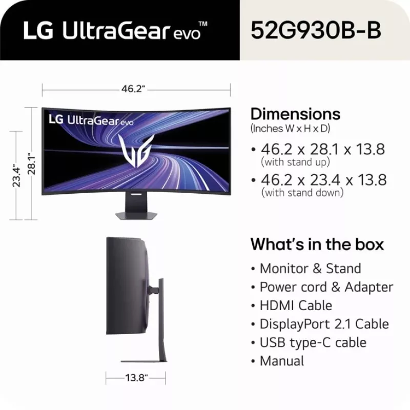 LG 52G930B-B.AEU οθόνη υπολογιστή 132,1 cm (52 ίντσες) 5120 x 2160 pixel μαύρη