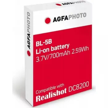 Επαναφορτιζόμενη μπαταρία κάμερας AgfaPhoto BL-5B (Αντικατάσταση για BL-5B) 3,7 V / συμβατά μοντέλα