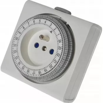 Αναλογικός χρονοδιακόπτης REV 0025020109 WS compact λευκό — μηχανικός χρονοδιακόπτης για καθημερινό έλεγχο